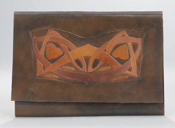Leather pouch with Celtic interlace design