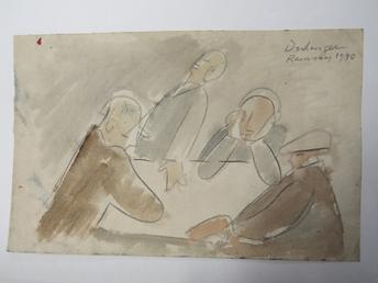 Untitled drawing from Mooragh Internment Camp by Hugo…