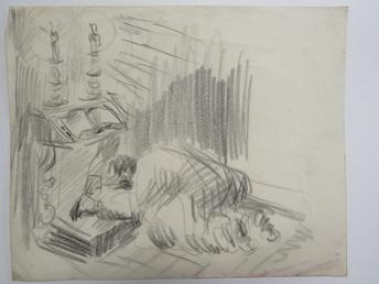 Untitled sketch made at Mooragh Internment Camp by…