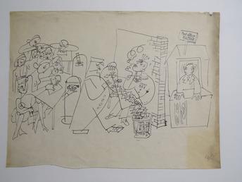 Untitled Drawing from Mooragh Internment Camp by Hugo…