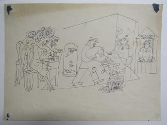 Untitled Drawing from Mooragh Internment Camp by Hugo…