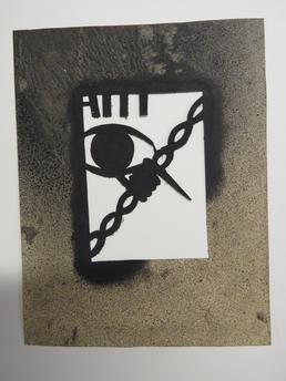 Stencil for Art Behind the Wire poster