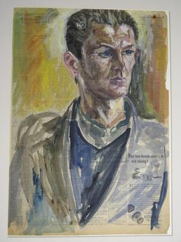 Untitled portrait painted at Mooragh Internment Camp
