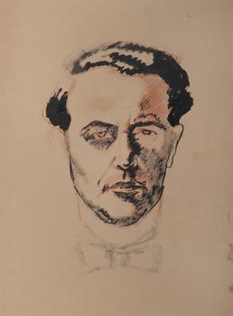 Self portrait of artist Imre Goth, Palace Internment…