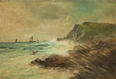 Sea and cliffs scene