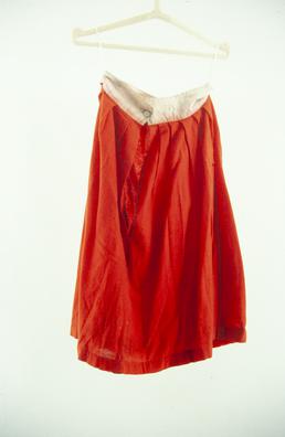 Red flannel underskirt