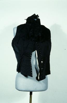 Black silk woman's waistcoat