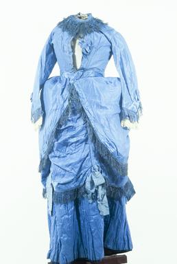 Two part blue silk dress