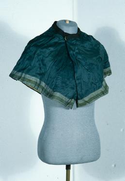 Women's cape of green silk