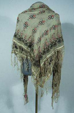Silk crepe shawl