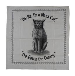 Tourist Souvenir Puzzle Handkerchief (Manx cat)