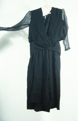 Black crepe chiffon dress
