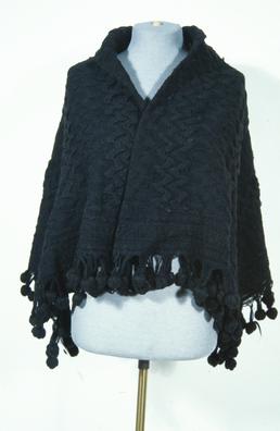 Black woollen shawl