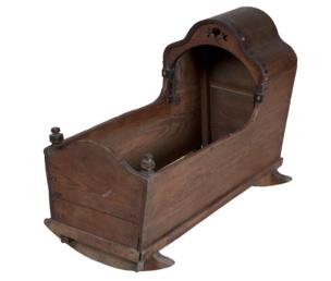 Handmade wooden cradle