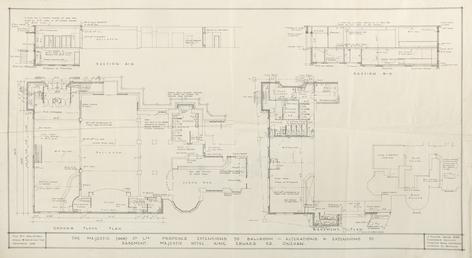 Plan of proposed extension to ballroom; alterations and…