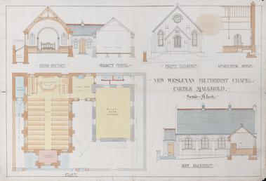 Plan of New Wesleyan Methodist Chapel, Cardle, Maughold