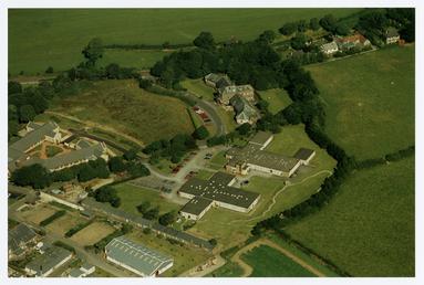 Aerial view of Ballamona Hospital, Braddan