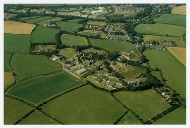 Aerial view of Ballamona Hospital, Braddan