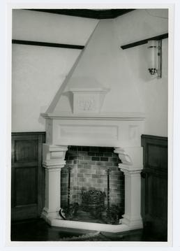 Hall fireplace at Oakleigh, Glencrutchery Road, Douglas