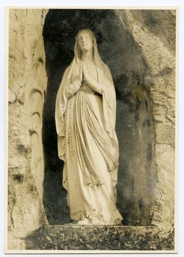 Statue of Our Lady of Lourdes, Lourdes Grotto,…