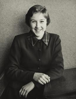 Maureen Buttell, pictured seated at Ramsey Grammar School