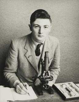 Sidney Armstrong, pictured with microscope at Ramsey Grammar…