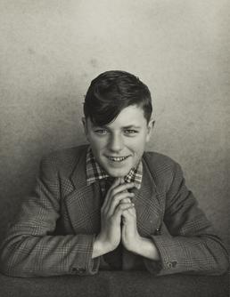 Juan Corkish, seated at Ramsey Grammar School