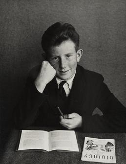Andrew Williamson, sitting with book in Ramsey Grammar…