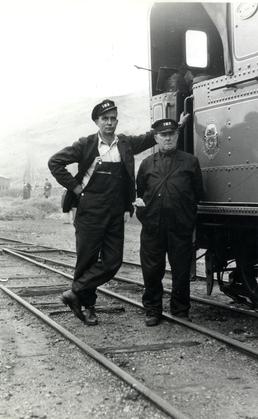 Hugh Duff, driver and Jim Cowley, fireman with…