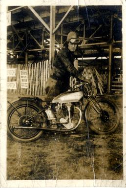 Douglas J. Pirie behind the Grandstand with his…