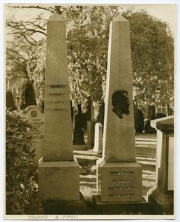Grave (on the left) of Edward Forbes (b.1815-d.1854)