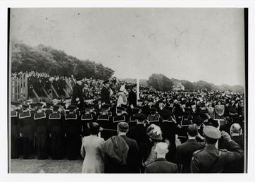 George VI Military assembly for visit