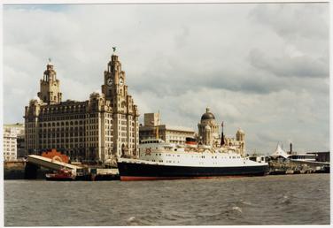 'Lady of Mann II' at Liverpool, with Liver…