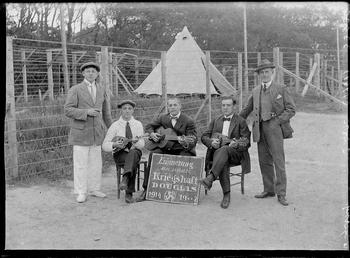 First World War Internees in front of the…