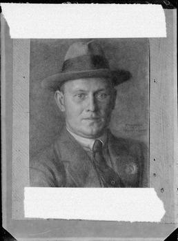 First World War internee artwork (charcoal portrait), Douglas…