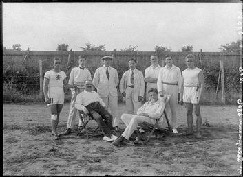 First World War Internees' Athletics Team in front…