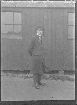 First World War internee Otto Brinkmann in front…