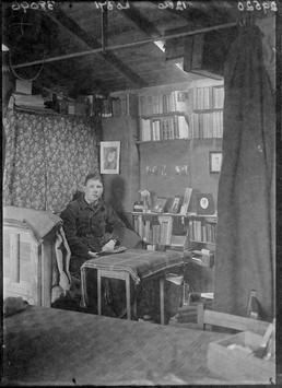 First World War internee Friedrich Sommerkamp inside an…