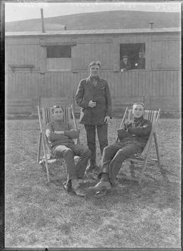 First World War Internees in front of an…