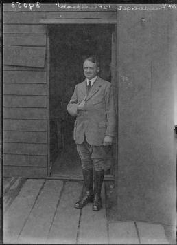First World War internee Friedberger in front of…