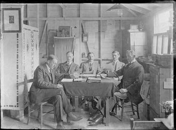 First World War Internees inside an Internment Hut,…