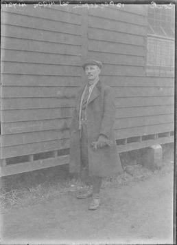 First World War internee Frederick Bonk in front…
