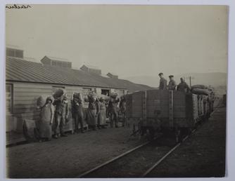 First World War internees, railway working party, Knockaloe…