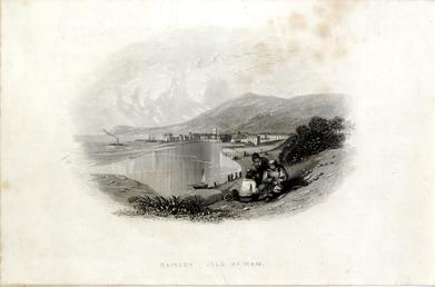 Proof engraving of Ramsey, Isle of Man