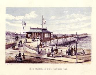 Iron Pier with promenaders, Douglas