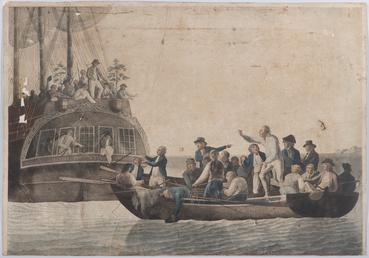 'The Mutineers turning Lieutenant Bligh and part of…