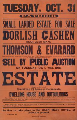 Sale by public auction of estate of 'Dorlish…