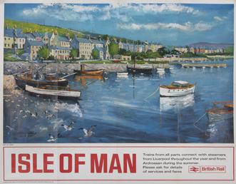 Poster featuring painting of Port St Mary by…
