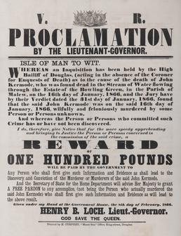 Proclamation regarding a reward offered to aid the…