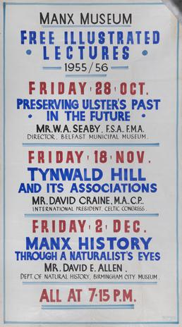 Poster advertising the 1955-1956 winter lecture series at…